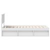 vidaXL Bed Frame with Headboard White 75 x 190 cm Solid Pine Wood