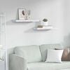 vidaXL Wall Shelf 2 pcs White Marble 60 x 23.5 x 4 cm Engineered Wood
