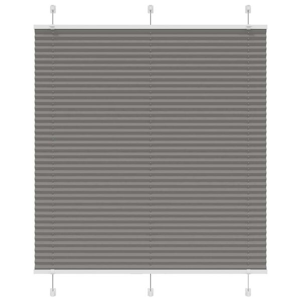 vidaXL Pleated Blind Anthracite 115x100 cm Fabric Width 114.4 cm Polyester