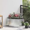 vidaXL Corner Planter Silver 60 x 60 x 35 cm Galvanised steel
