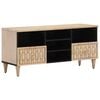 vidaXL TV Cabinet | Natural wood | Solid mango wood, engineered wood | Medium