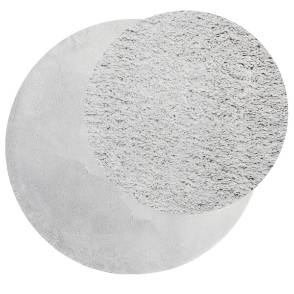 vidaXL Rug HUARTE Short Pile Soft and Washable Grey &Oslash; 120 cm
