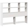 vidaXL Bookcase Bed without Mattress White 120x190 cm Small Double Solid Wood Pine