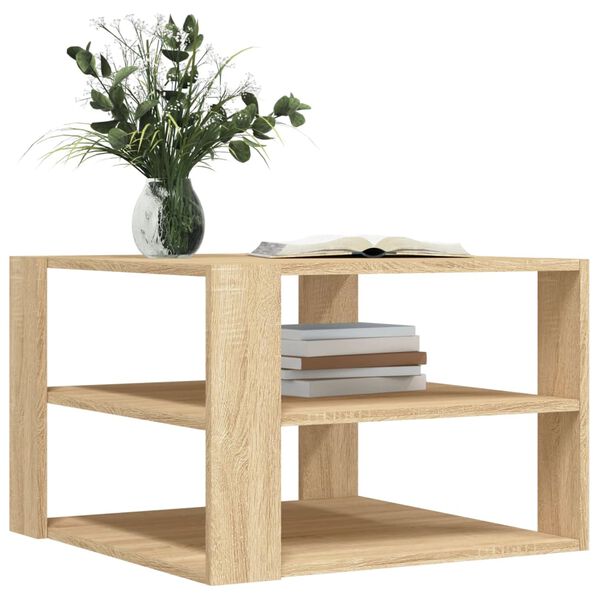 vidaXL Coffee Table Sonoma Oak 58x58x40 cm Engineered Wood