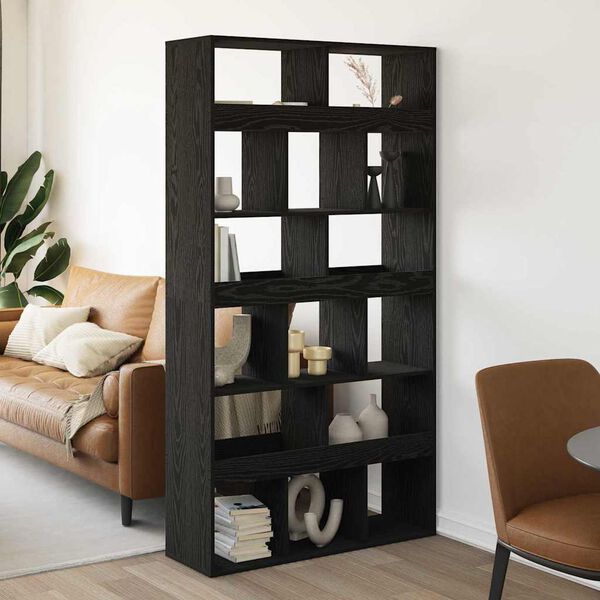 vidaXL Book Cabinet 2 pcs Black Oak 100 x 33 x 93.75 cm
