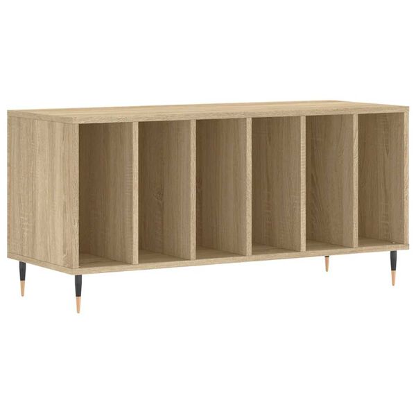 vidaXL Record Cabinet Sonoma Oak 100x38x48 cm Engineered Wood