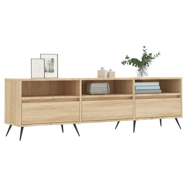 vidaXL TV Cabinet Sonoma Oak 150x30x44.5 cm Engineered Wood