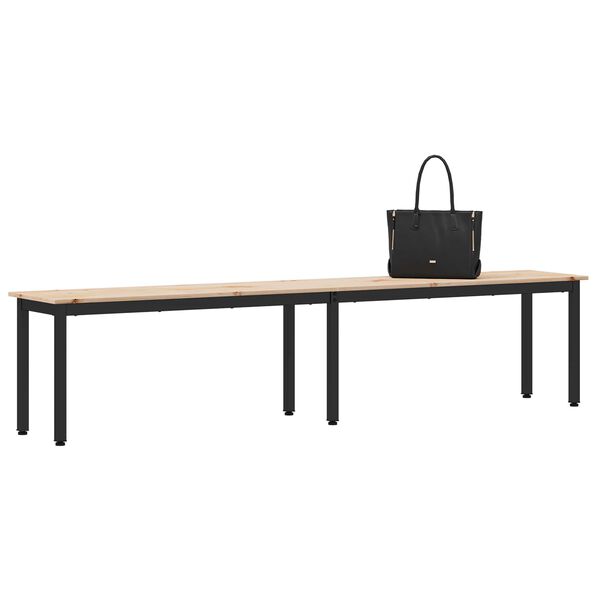 vidaXL Bench Natural 200 x 35 x 45 cm Solid Pine Wood
