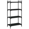 vidaXL Bookcase 4-Tier Black 60x30x120 cm Engineered Wood