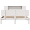 vidaXL Bookcase Bed without Mattress White 120x190 cm Small Double Solid Wood Pine