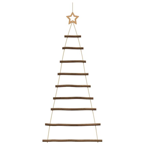vidaXL&nbsp;Hanging Christmas Trees with Top Stars 2 pcs 55x120 cm Natural Branch