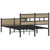 vidaXL Bed Frame without Mattress Sonoma Oak 120x200 cm Engineered Wood