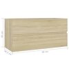 vidaXL Bathroom Furniture Set Sonoma Oak Engineered Wood