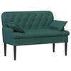 vidaXL Loveseat with Button Tufted Dark Green 111 x 68 x 80 cm Fabric
