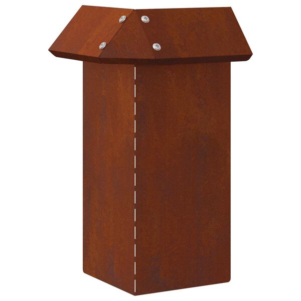 vidaXL Snail Fence Rusty 13.5 x 13.5 x 25 cm Weathering Steel