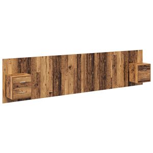 vidaXL Headboard with Cabinet 3 pcs Old Wood Engineered Wood