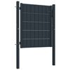 vidaXL Fence Gate PVC and Steel 100x100 cm Anthracite