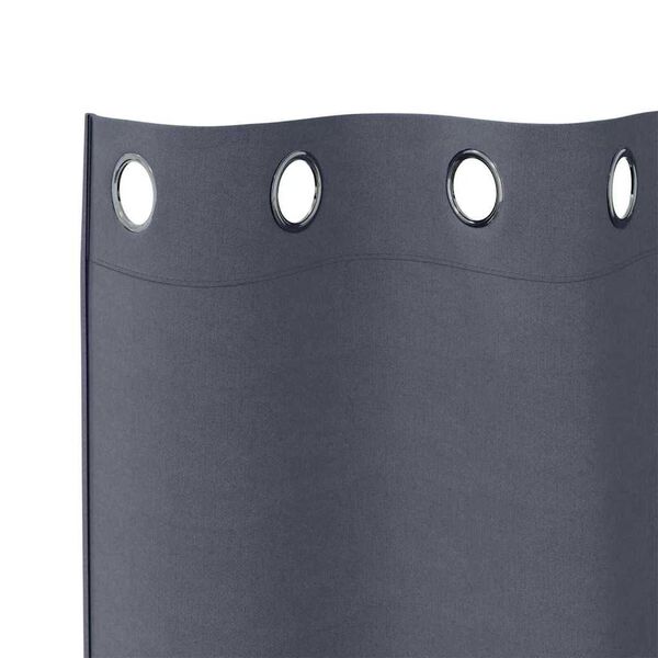 vidaXL Blackout Curtains with Rings 2 pcs Anthracite 260 x 140 cm