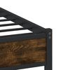 vidaXL Metal Bed Frame without Mattress Smoked Oak 80x200 cm