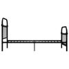 vidaXL Bed Frame without Mattress Black Metal 90x200 cm