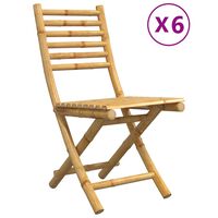 vidaXL Folding Garden Chairs 6 pcs 43x54x88 cm Bamboo