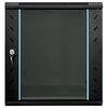 vidaXL Network Cabinet with Storage Black 60 x 45 x 65 cm Steel