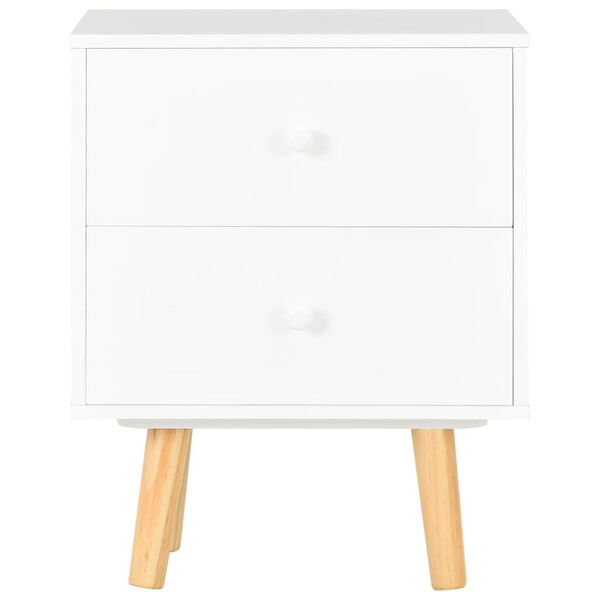 vidaXL Bedside Cabinets 2 pcs White 40x30x50 cm Solid Pinewood