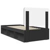 vidaXL Bed Frame with Headboard Black 90 x 200 cm Solid Pine Wood