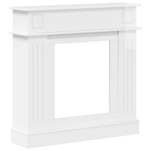vidaXL Fireplace Surround High Gloss White 102 x 26 x 100 cm