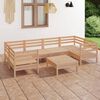 vidaXL 7 Piece Garden Lounge Set Solid Wood Pine