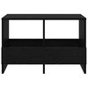 vidaXL Magazine Rack Black Oak 68.5 x 30 x 45 cm