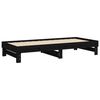 vidaXL Pull-out Day Bed without Mattress Black 2x(90x200) cm