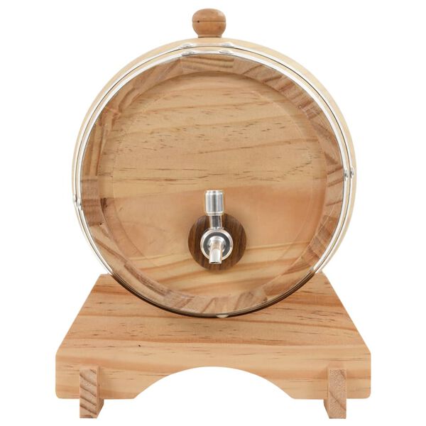 vidaXL Wine Barrel with Tap Solid Pinewood 12 L