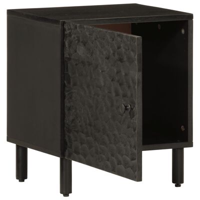 vidaXL Bedside Cabinets 2 pcs Black 40x33x46 cm Solid Wood Mango