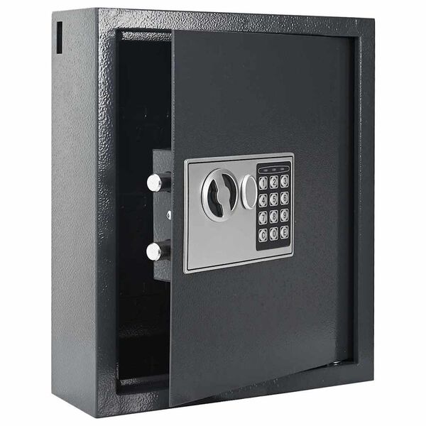 vidaXL Digital Safe with Lock Dark grey 30 x 10 x 36.5 cm Steel