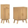 vidaXL Bathroom Furniture Set with Drawer 2 pcs Brown Solid Pine wood