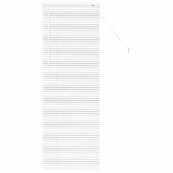 vidaXL Window Blind with Curtains Manual White Aluminium