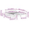 vidaXL Bed frame without Mattress Wax Brown 150x200 cm King Size Solid Wood Pine