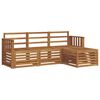 vidaXL Outdoor Sofa Set 4 pcs 4-Seaters Natural Solid Acacia Wood