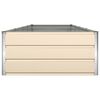 vidaXL Planter Ivory 385 x 100 x 45 cm Galvanised Steel