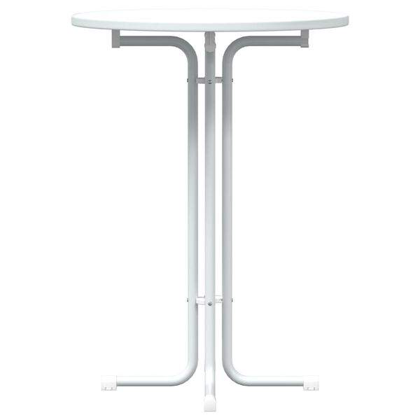 vidaXL Bar Table White &Oslash;80x110 cm Engineered Wood and Steel