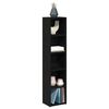 vidaXL CD Cabinets 2 pcs Black Oak 21x16x93.5 cm Engineered Wood