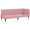 vidaXL Corner Bed Frame with Headboard Pink 80 cm x 200 cm Velvet