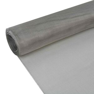 vidaXL Wire Fences 100 x 500 cm Stainless Steel 304 Silver