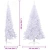 vidaXL Artificial Christmas Tree with Stand White 240 cm PVC and Steel