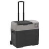 vidaXL Cool Box with Wheel and Adapter Black&Grey 40 L Polypropylene