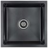 vidaXL Handmade Kitchen Sink Black Stainless Steel