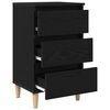 vidaXL Bedside Cabinet Black Oak 40 x 35 x 69 cm Engineered Wood