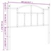 vidaXL Metal Headboard White 100 cm