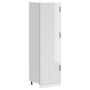 vidaXL Kitchen Cupboard "Lucca" High Gloss White Engineered Wood